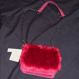 BP faux fur leather bag